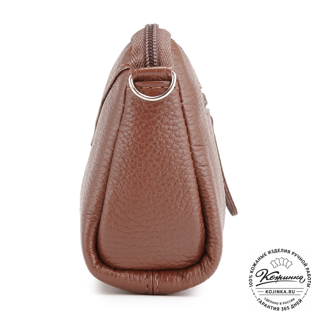 Кожаный клатч "Марта" (светло-коричневый)